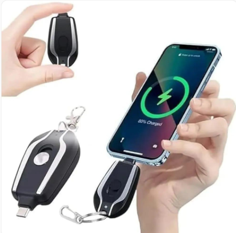 Power Rechargeable Power Portable Charger For Android Type c Best Keychains Gifts High Quality Key Chain Power Bank