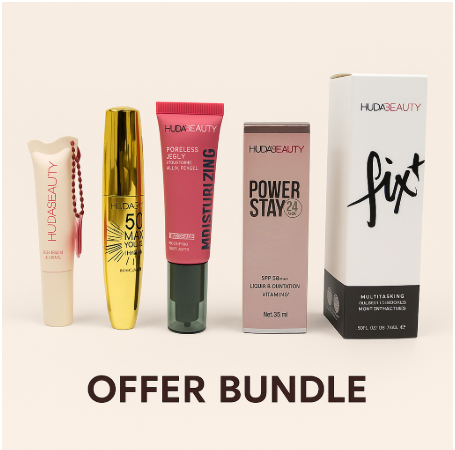 HUDA BEAUTY Makeup Bundle Deal – Limited Offer (Free Lip Balm Included)
