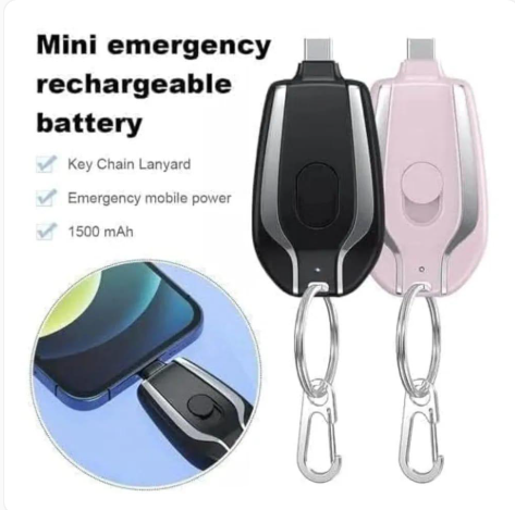 Power Rechargeable Power Portable Charger For Android Type c Best Keychains Gifts High Quality Key Chain Power Bank